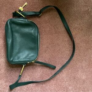 Fossil Kendall Green Leather Crossbody Small Bag Purse